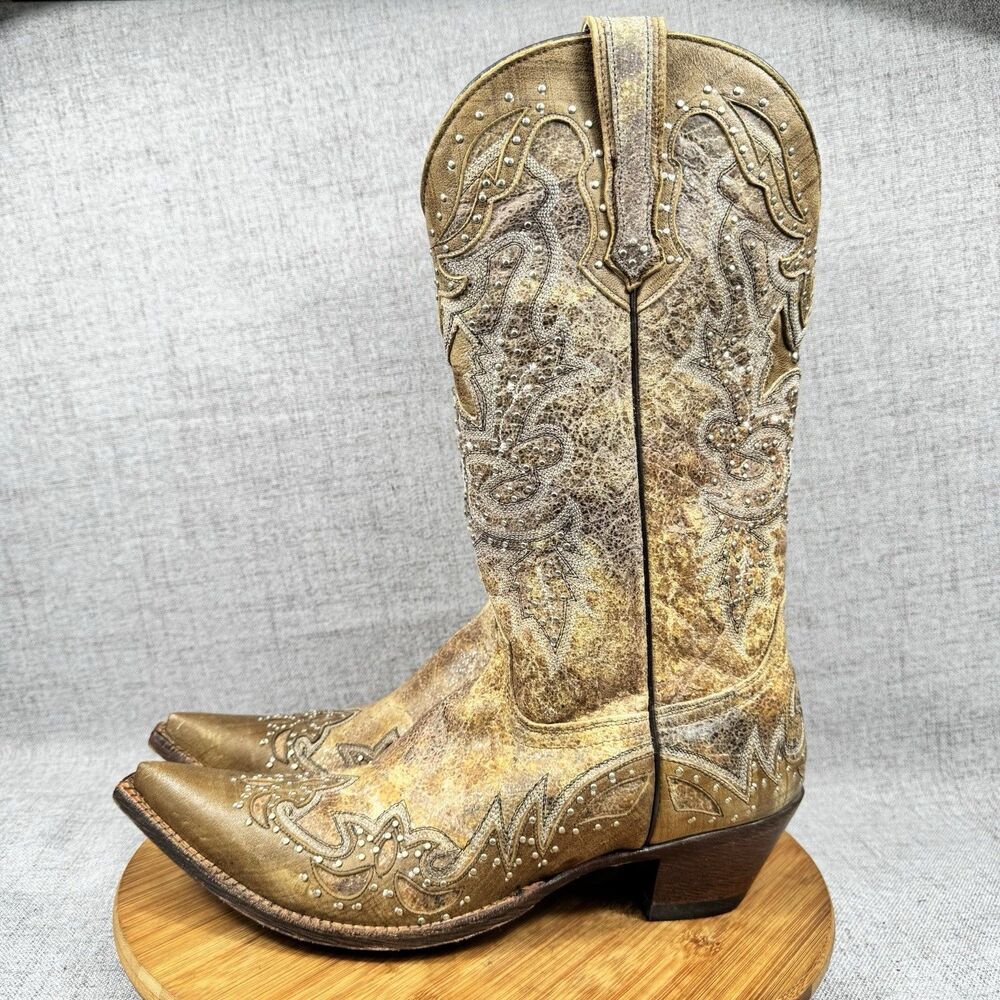 Johnny Ringo Cowboy Boots Womens 10.5 B Sagrada Western Leather - Picture 2 of 12